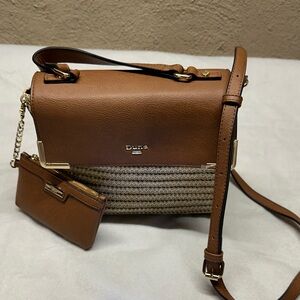 Dune London Brown and Cream Crossbody Bag Set